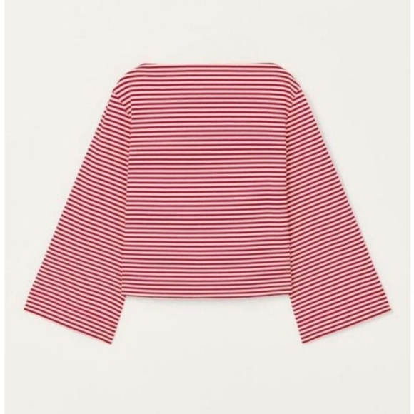 NWT Zara Limited Edition Striped T-Shirt White Red Size Extra Large - Picture 2 of 5